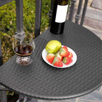 Balkong Hang Table - Polyrotan - Svart