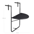 Balkong Hang Table - Polyrotan - Svart