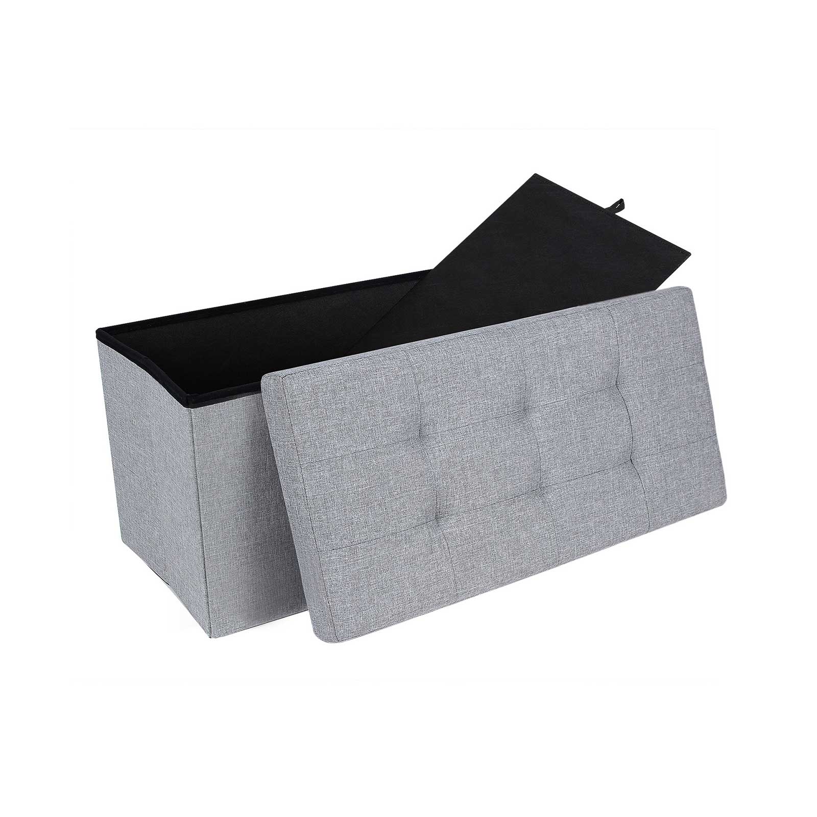 Soffa - 80 L - vikbar - 300 kg - 76 x 38 x 38 cm - ljusgrå
