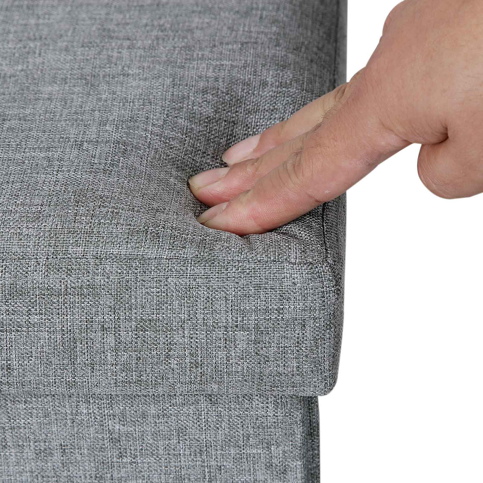 Soffa - 80 L - vikbar - 300 kg - 76 x 38 x 38 cm - ljusgrå
