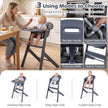 Barnmatstol – 3‑i‑1, barnstol med justerbar bricka och fotstöd, max – 15 kg