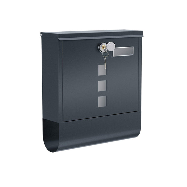 Väggbrevlåda med lås - Väderbeständig - Antracit