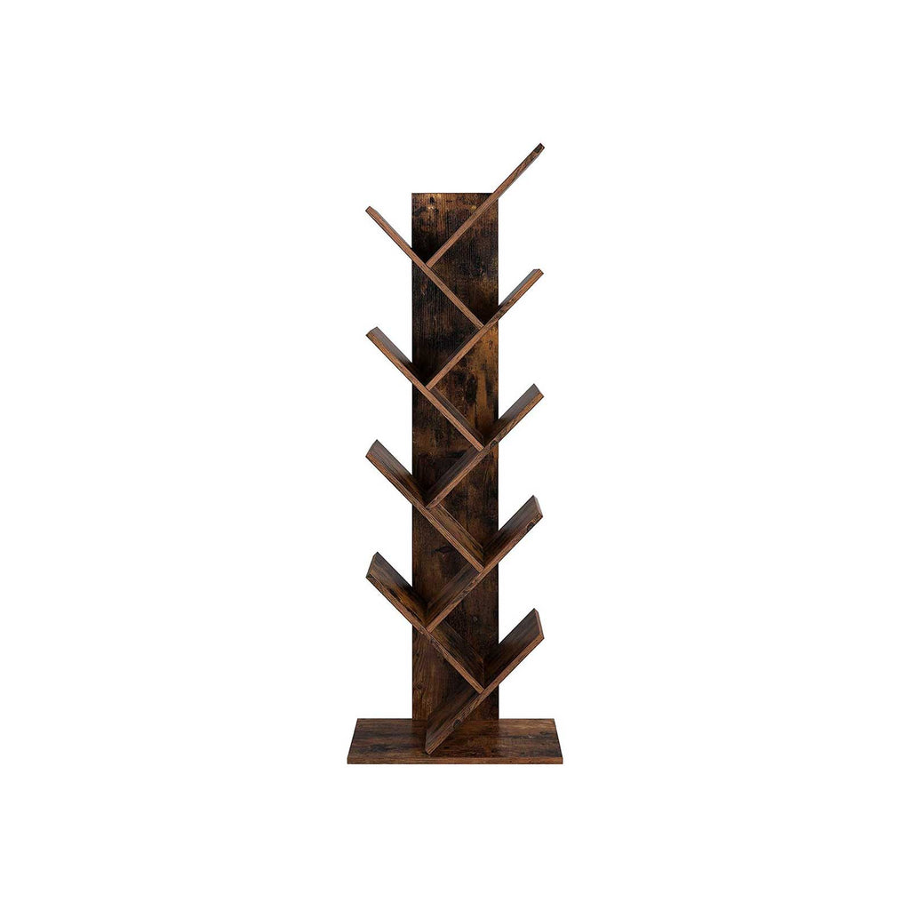 Bokhylla - 8 nivåer - Standing Plank - Book Rack - Brown