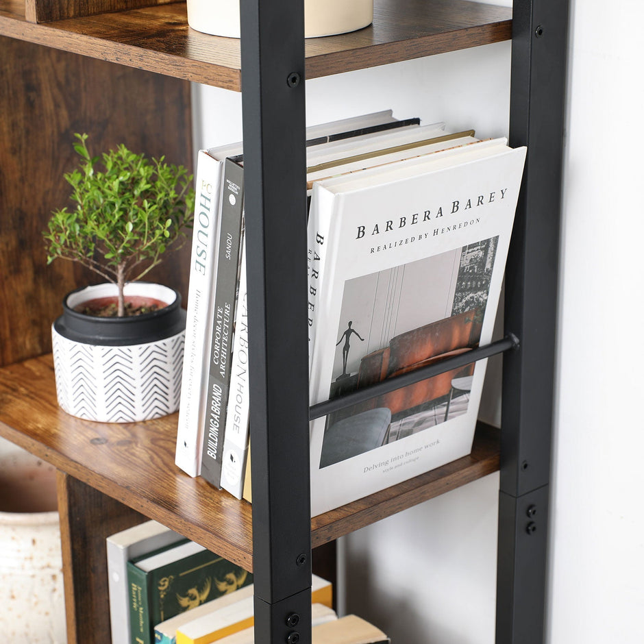 Bokhylla – Snygg design – Vintage brun/svart
