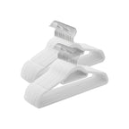 Klädhängare - Velvet - Uppsättning av 20 - 0,6 cm tjock - vit