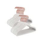 Barnkläderhängare - Velvet - Anti -Lip - Rosé Gold - Set of 50