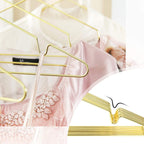 Klädhängare - Metallhängare - Chrome -Free - Rostfritt - Guld - 20 stycken