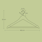 Träkläderhängare - uppsättning av 50 - fast trä - robust finish