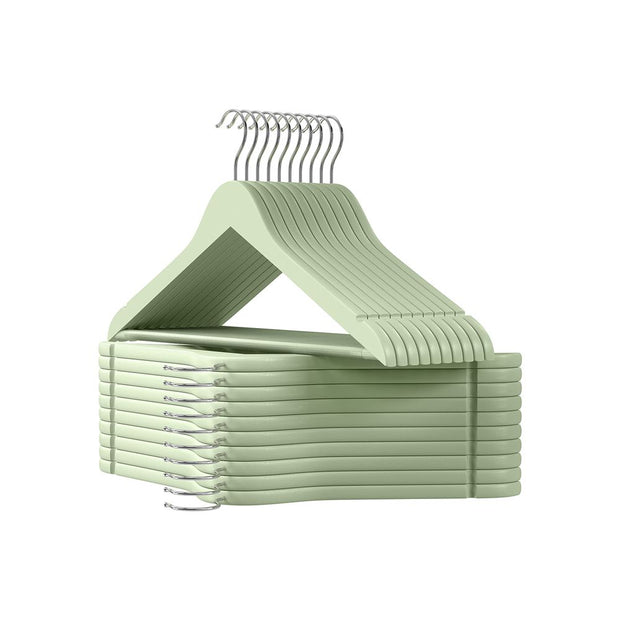 Klädhängare av trä – Set om 10 – Vit