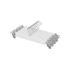 Byxor hängare - uppsättning av 8 - med klipp - vita