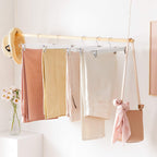 Byxor hängare - uppsättning av 8 - med klipp - vita