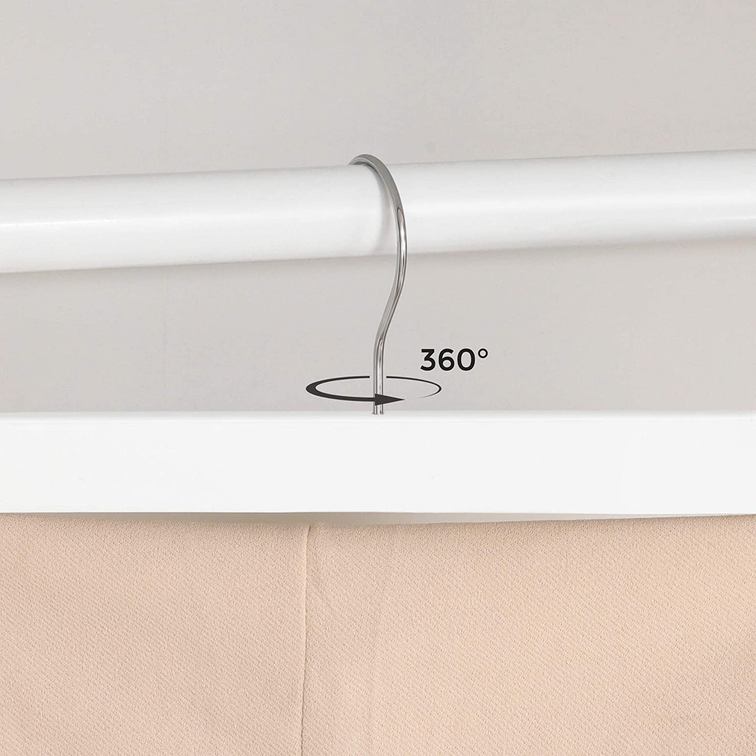 Byxor hängare - uppsättning av 8 - med klipp - vita