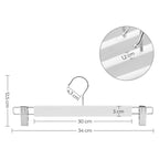 Byxor hängare - uppsättning av 8 - med klipp - vita