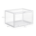 Skoboxar - uppsättning av 6 - Stackbara förvaringslådor - 46,36 x 28 x 22 cm - transparent