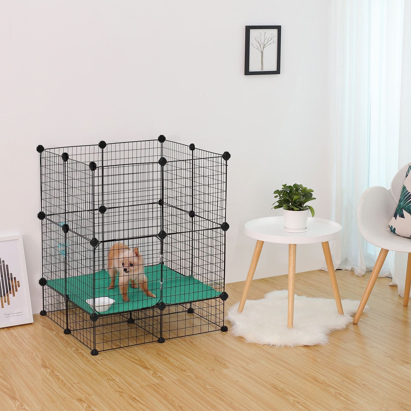 Hundbur - husdjursbur för husdjur - svart