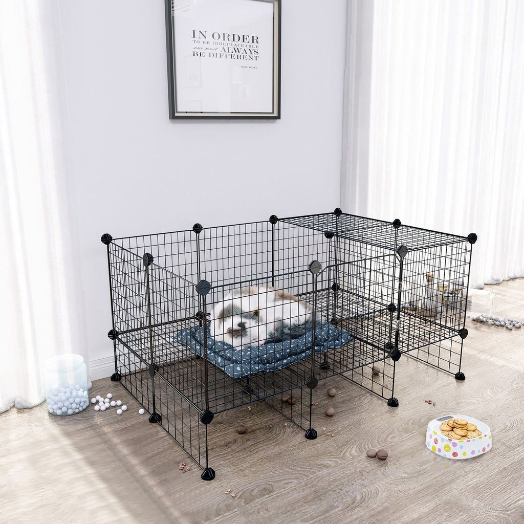 Hundbur - husdjursbur för husdjur - svart