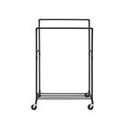 Klädställ - tungmetallstandard på hjul - upp till 110 kg lastkapacitet - svart