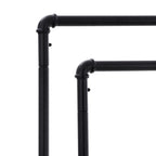 Klädställ - tungmetallstandard på hjul - upp till 110 kg lastkapacitet - svart