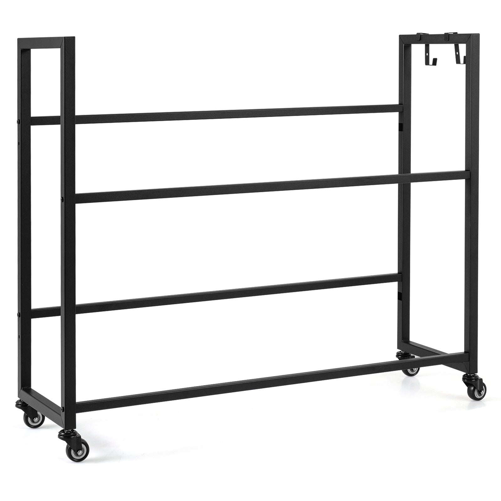 Dryckeskorgshylla – i stål, korghylla med hyllplan för korgar, – 6 104 x 32 x 89 cm