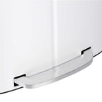 Avfallsbink - 2 fack - 2 x 20 L - metall med pedal - 40 L - vit