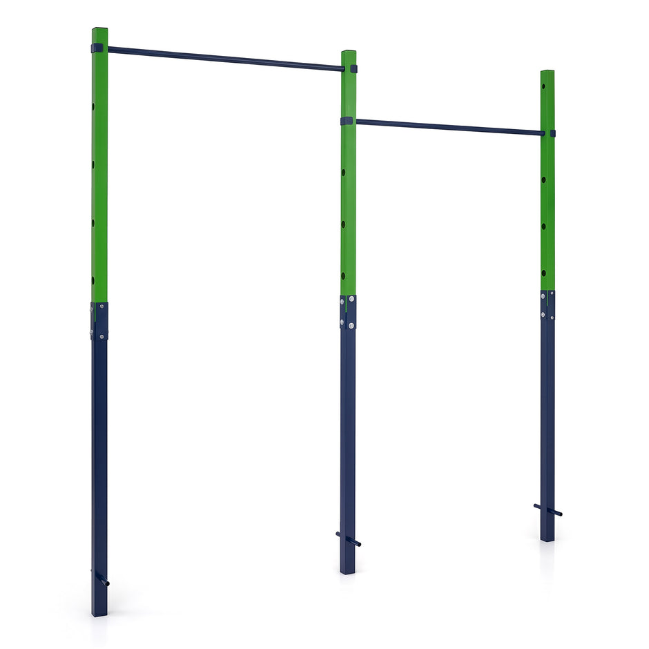 Dubbel – dragstång, höjdjusterbar cm, dipbar i galvaniserat stål, max – 80-172 220 kg