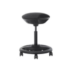 Werk -pall - Ergonomiska svängbara mål på hjul - höjdjusterbar - svart