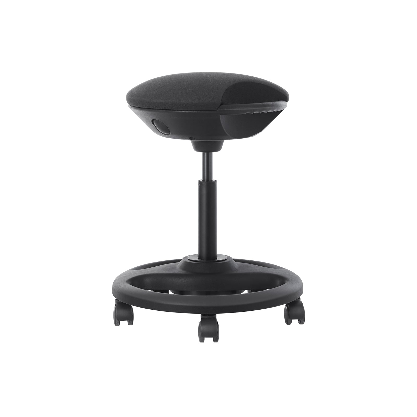 Werk -pall - Ergonomiska svängbara mål på hjul - höjdjusterbar - svart