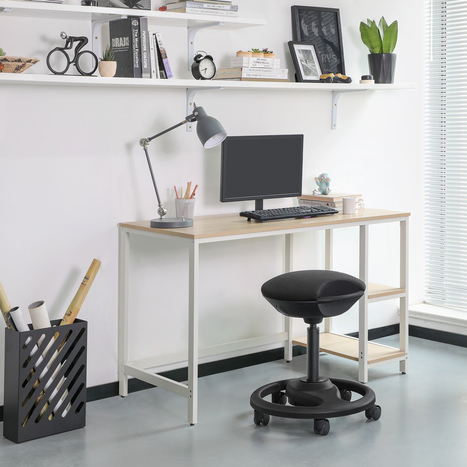 Arbetspall – Ergonomisk och vridbar – Svart