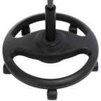 Werk -pall - Ergonomiska svängbara mål på hjul - höjdjusterbar - svart