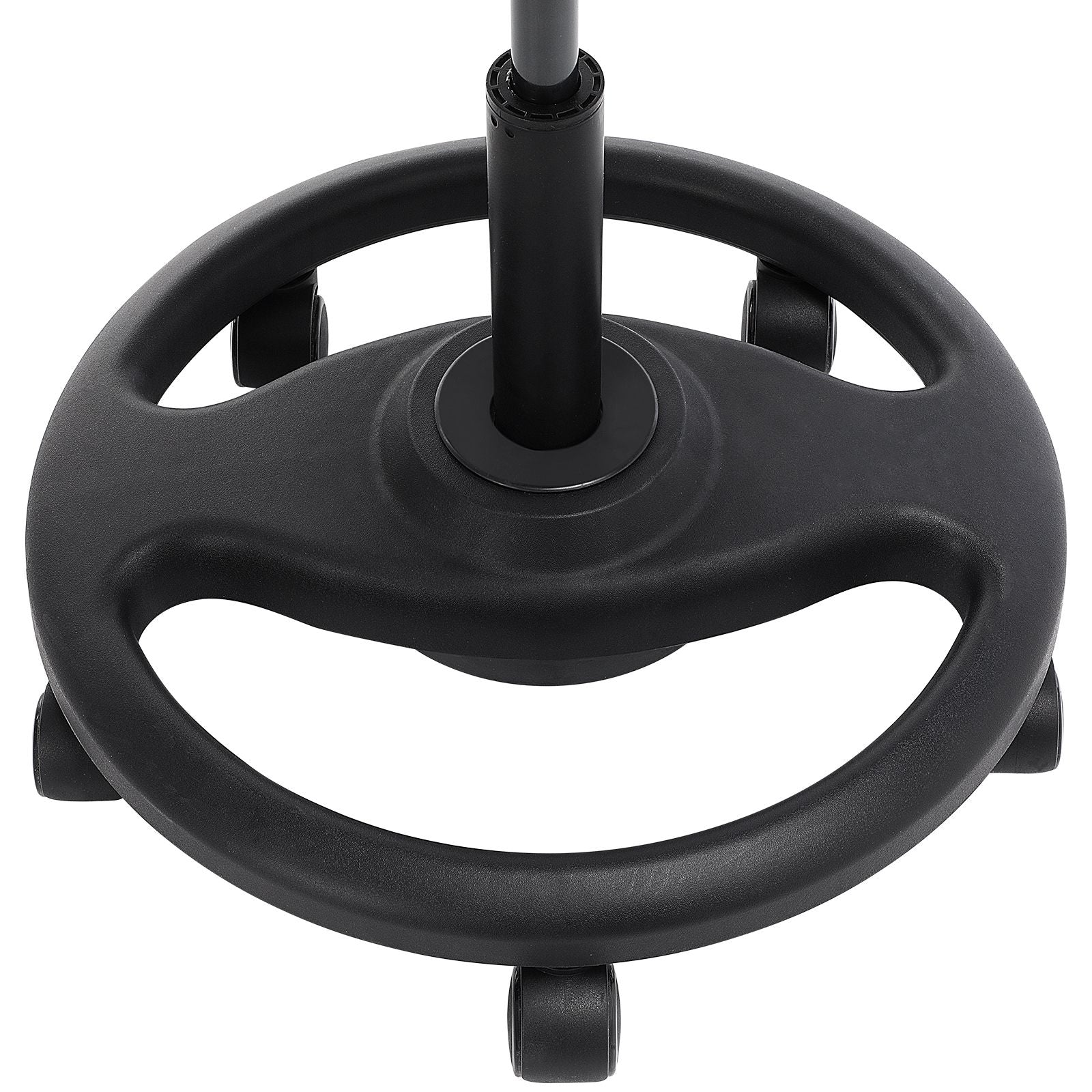 Werk -pall - Ergonomiska svängbara mål på hjul - höjdjusterbar - svart