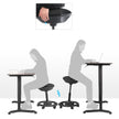 Arbetspall – Ergonomisk och vridbar – Svart