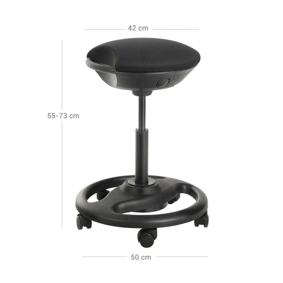 Arbetspall – Ergonomisk och vridbar – Svart