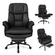 Ergonomisk – kontorsstol, höjdjusterbar chefsstol med hjul och utdragbart fotstöd – 5