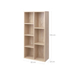 Bokhylla - Enkelt - med 7 fack