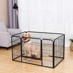Puppyren - Animal Box for Dogs - Puppyhek - 122 x 80 x 70 cm - svart