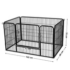 Puppyren - Animal Box for Dogs - Puppyhek - 122 x 80 x 70 cm - svart
