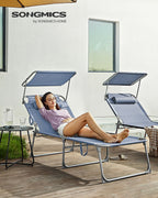 Lounger - 71 x 200 x 38 cm - blå
