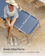 Lounger - 71 x 200 x 38 cm - blå