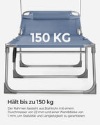 Lounger - 71 x 200 x 38 cm - blå