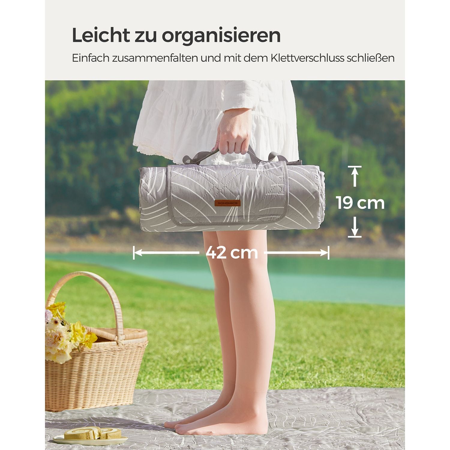 Picknickkleed - 300 x 200 cm - Waterdicht - Machinewasbaar - Khaki