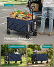 Handkar - 42 x 67 x 90,5 cm - 90 liter - Middernachtblauw - Max. draagkracht 216 kg - Opvouwbaar - Gewicht 5 kg