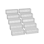 Schans korgar - uppsättning av 10 - för stenar - 5 x 10 cm mesh bredd