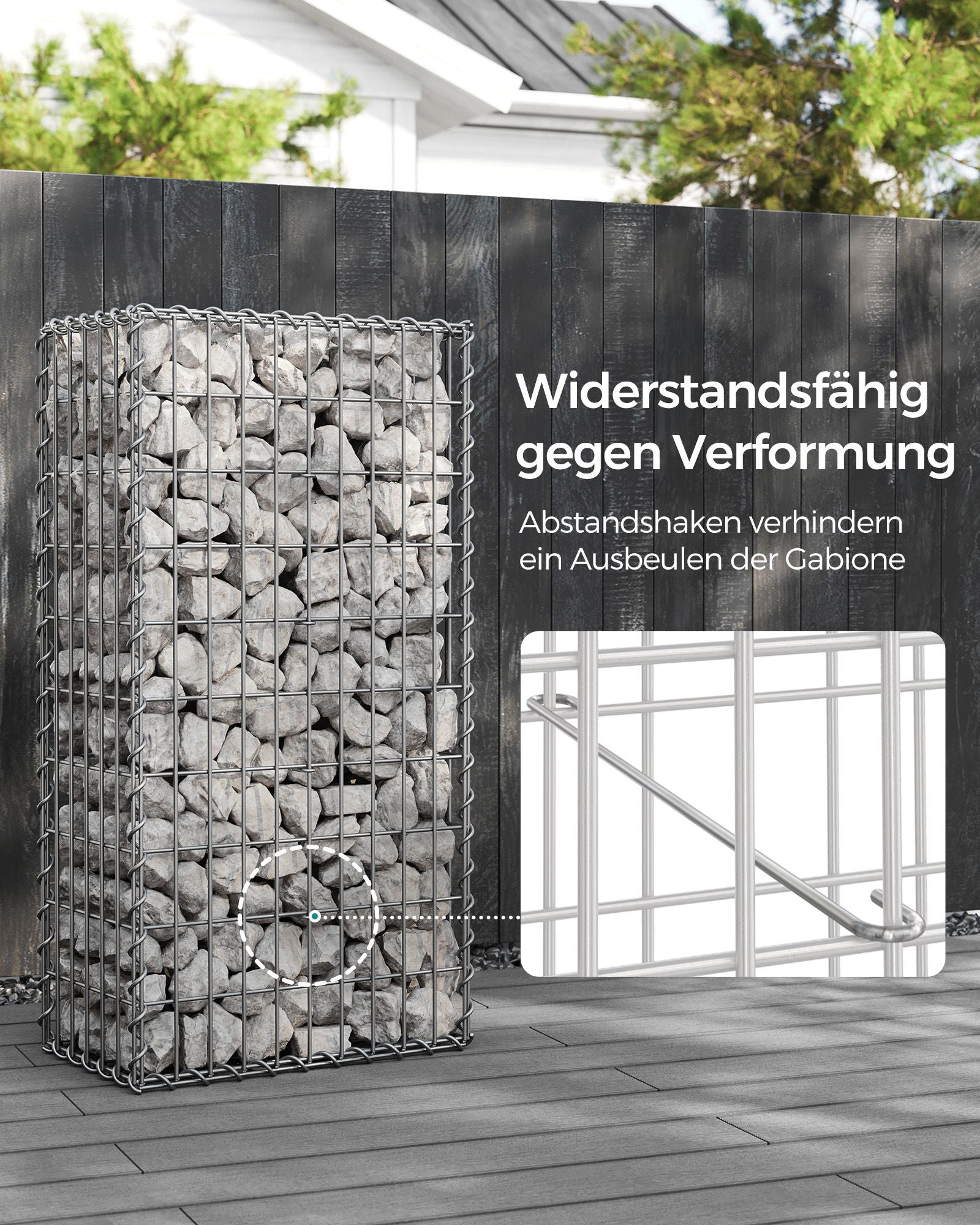 Uppsättning av 10 schans korgar - 100 × 50 × 30 cm - silver