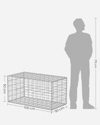 Trådkorgar - för stenar - 5 x 10 cm nätbredd - uppsättning av 10