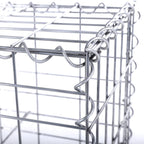 Schanskorf - Gabion gjord av metallnät - 100 x 95 x 30 cm - silver
