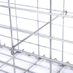 Schanskorf - Gabion gjord av metallnät - 100 x 95 x 30 cm - silver
