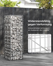 Gabions set om 2 för stenar 100 x 30 x 30 cm silver