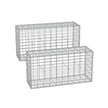 Set med gabioner – galvaniserat stål – silver