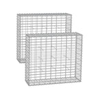 Uppsättning av 2 trådkorgar - Maas bredd 5 × 10 cm - silver