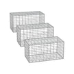 Trådkorg – maskstorlek 5 x 10 cm – set om 3 – silver